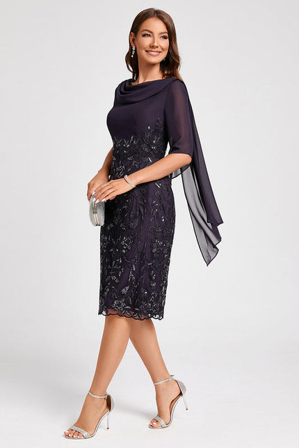 Robe Midi Étoilée Sombre - gallery 4