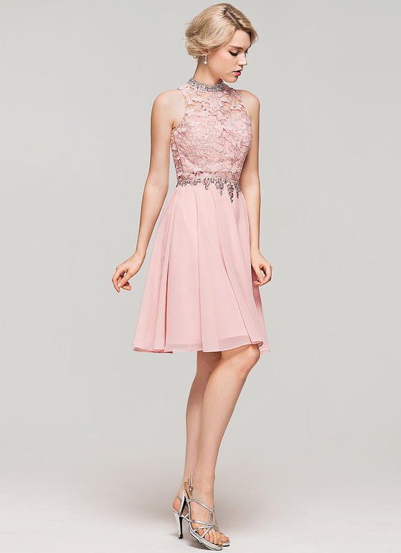 Robe Midi Rose Paillettes - gallery 3