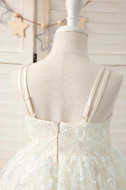 Robe Midi En Dentelle Ivoire - gallery 9