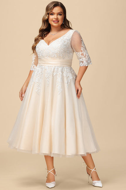 Robe Midi Élégance Crème - gallery 5