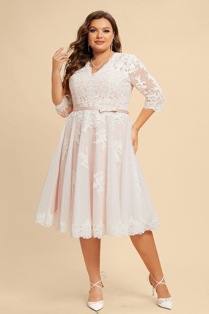 Robe Midi Écrue Élégante - gallery 6