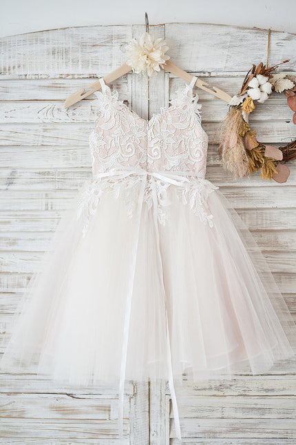 Robe Midi Enfant Dentelle Blanche - gallery 9