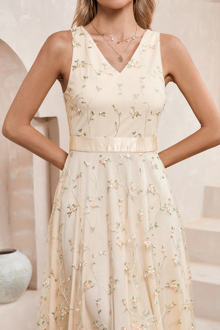 Robe Midi Évasée Fleurie - gallery 2