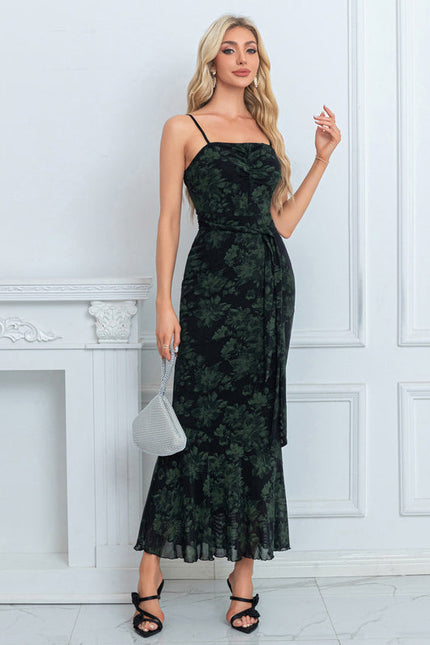 Robe Midi Sirène Velours Noir - gallery 4