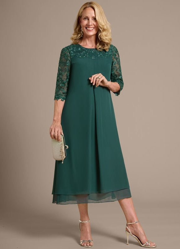 Robe Midi Manche 3 4