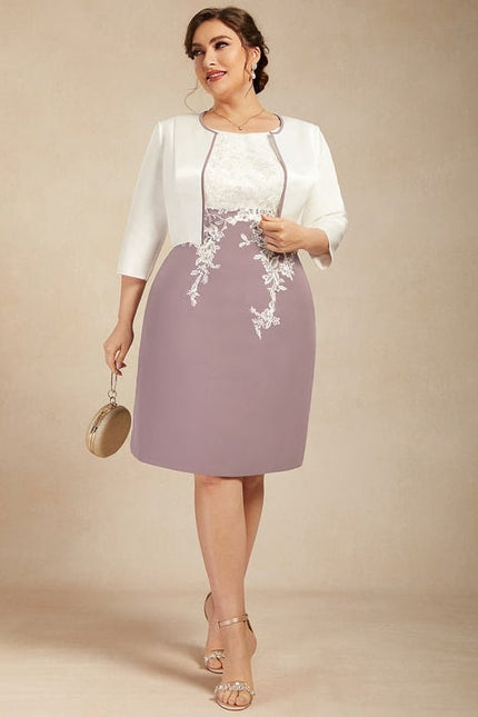 Robe Midi Violet Élégant - gallery 6