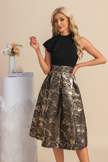 Robe Midi Trapèze Satinée - gallery 6