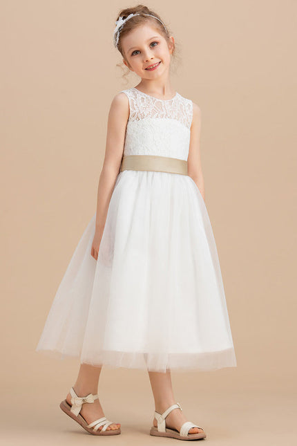 Robe Midi Écru Enfant