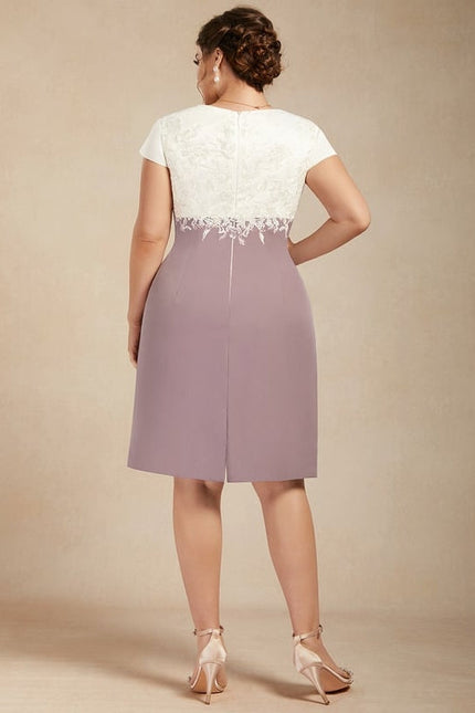 Robe Midi Violet Élégant - gallery 8