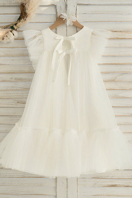 Robe Midi Enfant Tulle Satiné - gallery 4