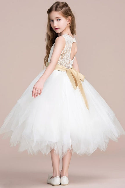 Robe Midi Enfant Évasée Tulle