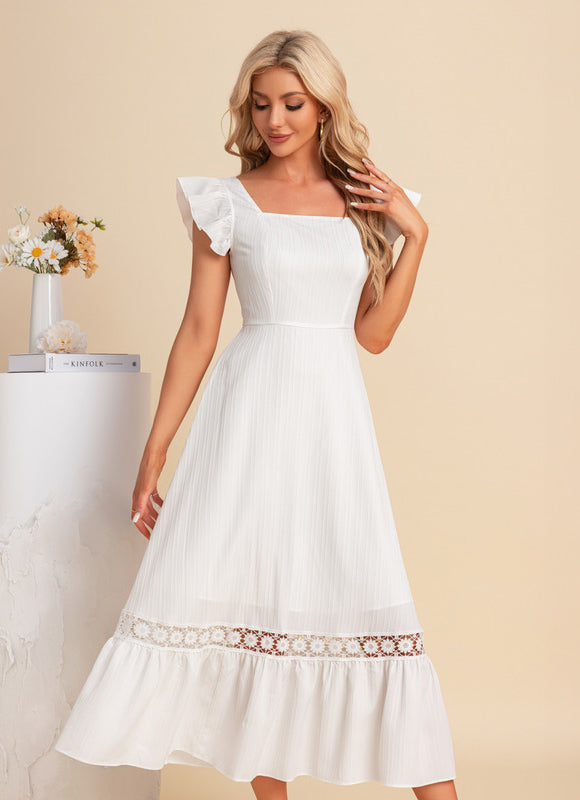 Robe Midi Blanche Brodée - gallery 3