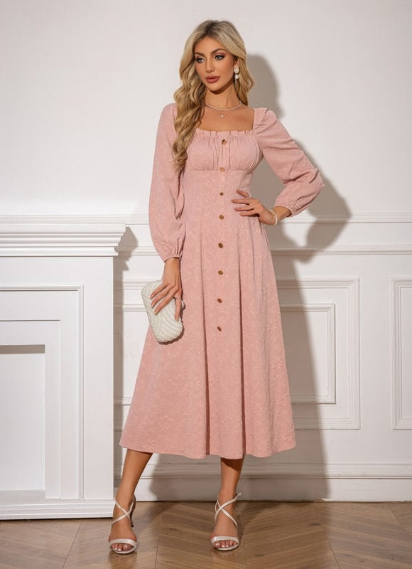 Robe Midi Midi Rose Douce