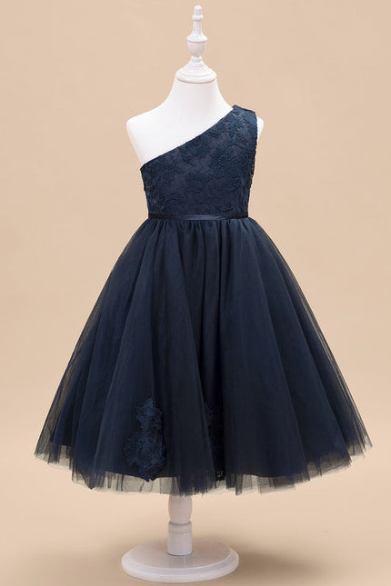 Robe Midi Tulle Une-Épaule