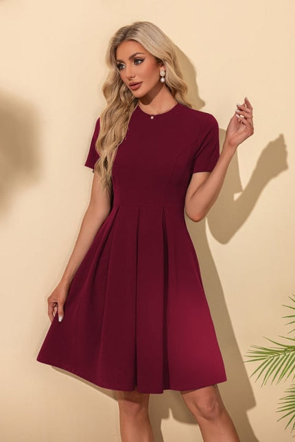 Robe Midi Trapèze Marine - gallery 7