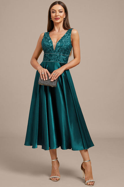 Robe Midi Soirée Satinée - gallery 3