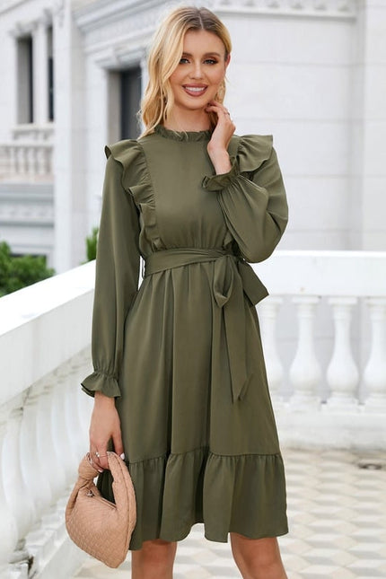 Robe Midi Trapèze Kaki - gallery 4