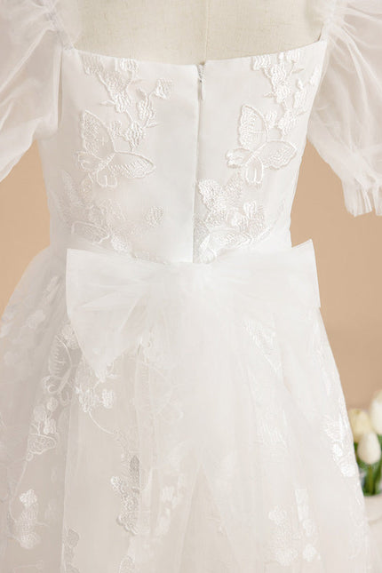 Robe Midi Enfant Dentelle Blanche - gallery 9