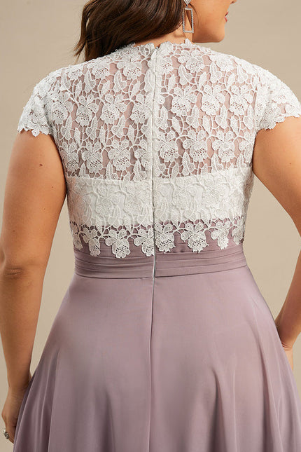 Robe Midi Violet Élégante - gallery 9