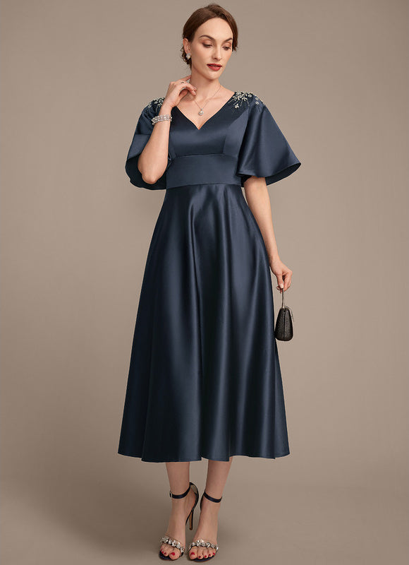 Robe Midi Éclat Marine - gallery 3