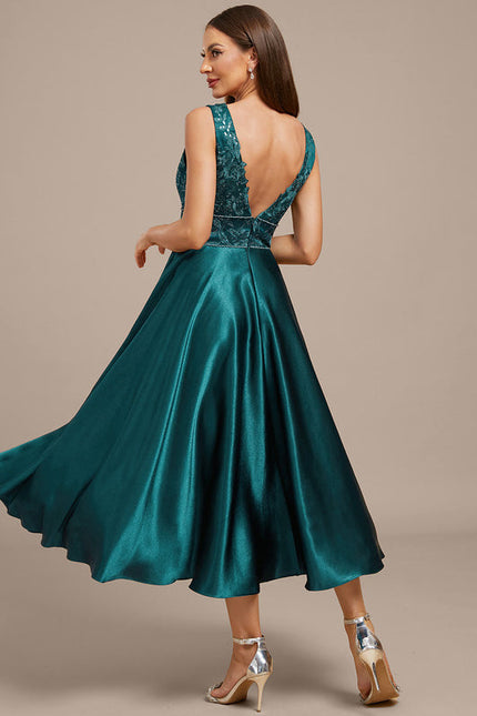 Robe Midi Soirée Satinée - gallery 6