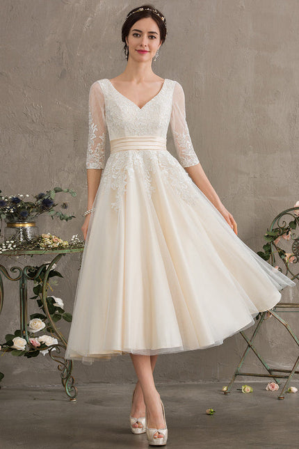 Robe Midi Élégance Crème - gallery 3