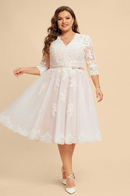 Robe Midi Écrue Élégante - gallery 5