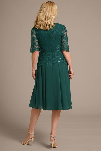 Robe Midi Vert Emeraude - gallery 6