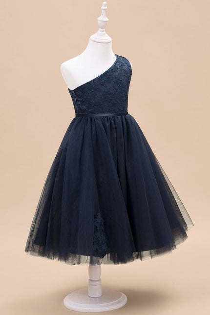 Robe Midi Tulle Une-Épaule - gallery 2