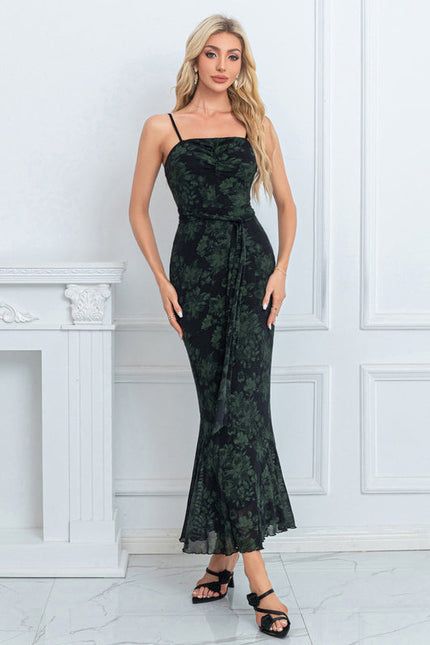 Robe Midi Sirène Velours Noir - gallery 3