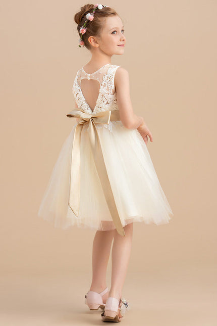 Robe Midi Enfant Tulle Doré - gallery 6