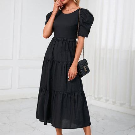 Robe Midi Noire Volants
