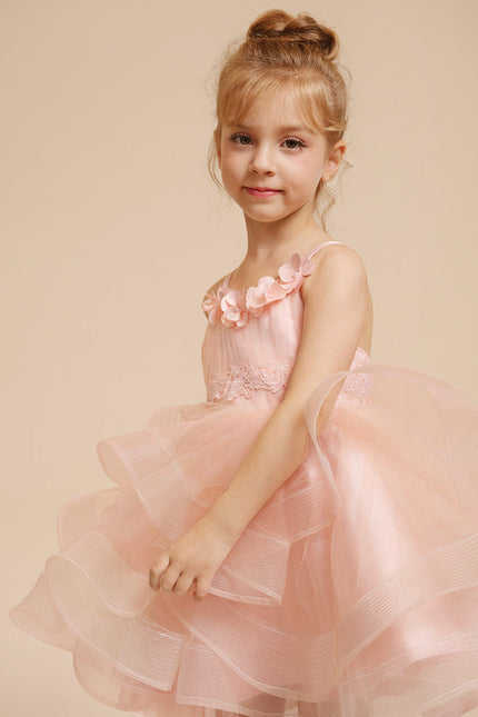 Robe Midi Fille Rose Tulle - gallery 9