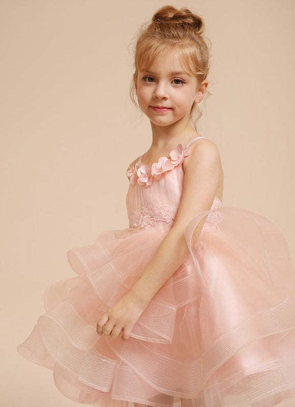 Robe Midi Fille Rose Tulle - gallery 9