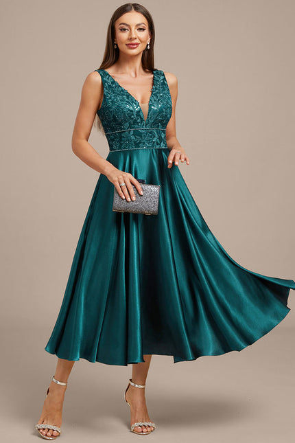 Robe Midi Soirée Satinée