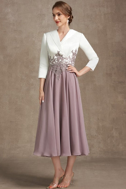 Robe Midi Élégante Lavande - gallery 3