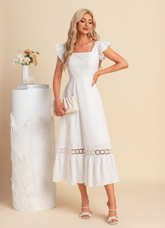 Robe Midi Blanche Brodée - gallery 5