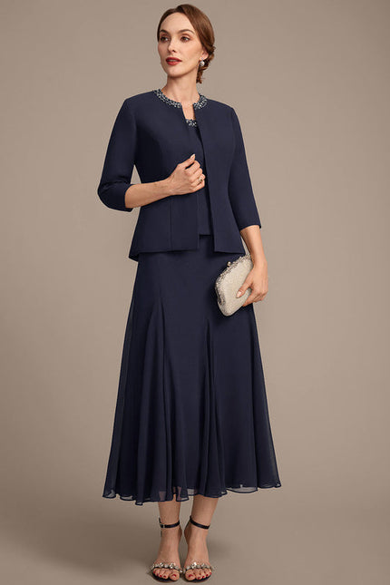 Robe Midi Veste Chic Mousseline - gallery 4