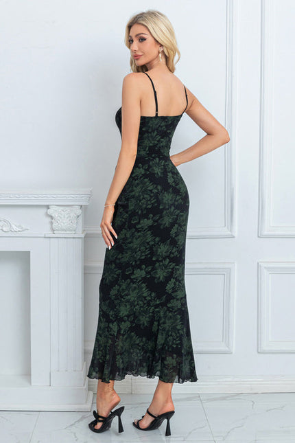 Robe Midi Sirène Velours Noir - gallery 1