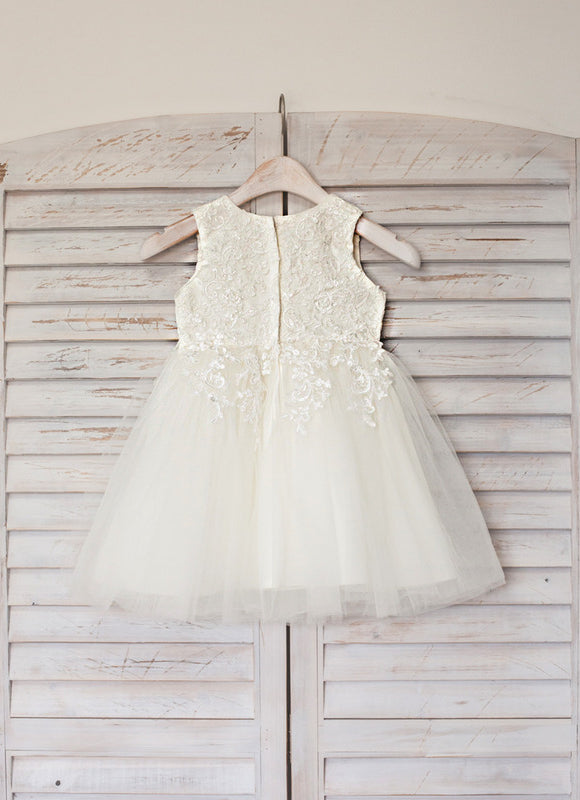 Robe Midi Enfant Tulle Satiné - gallery 2