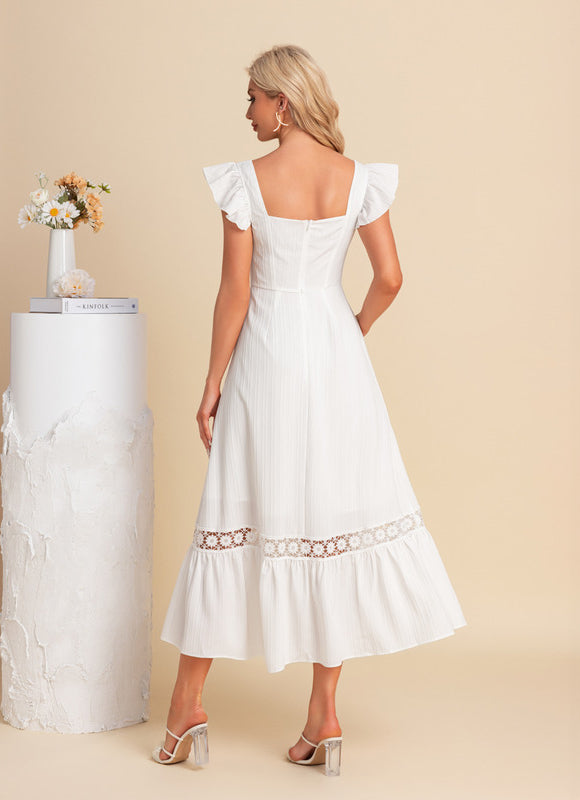 Robe Midi Blanche Brodée - gallery 1
