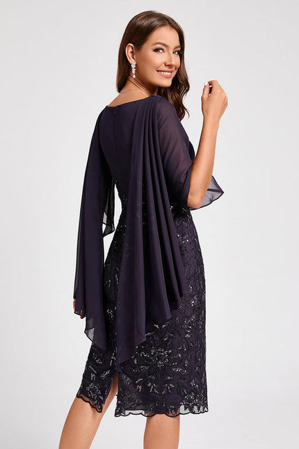 Robe Midi Étoilée Sombre - gallery 1