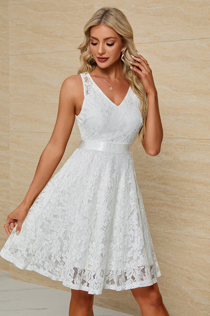 Robe Midi Évasée En Crochet - gallery 4