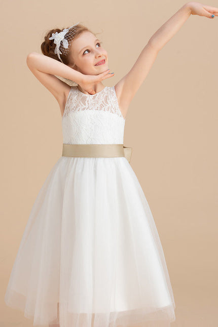 Robe Midi Écru Enfant - gallery 2