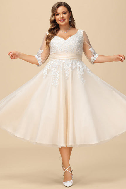 Robe Midi Élégance Crème - gallery 4