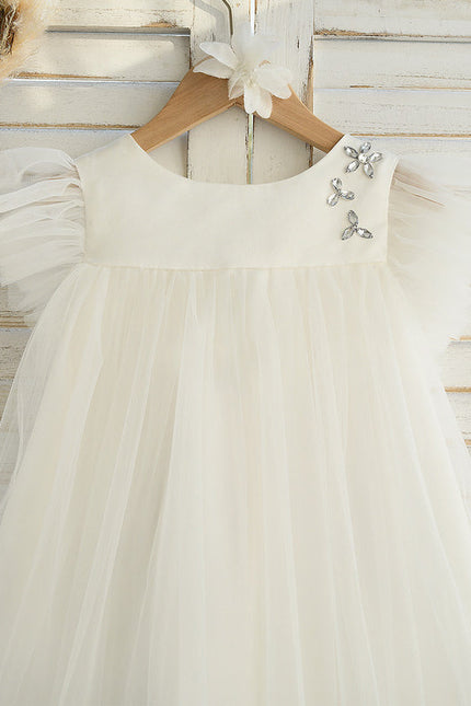 Robe Midi Enfant Tulle Satiné - gallery 2