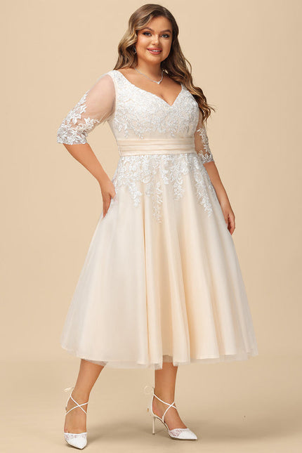 Robe Midi Élégance Crème - gallery 7