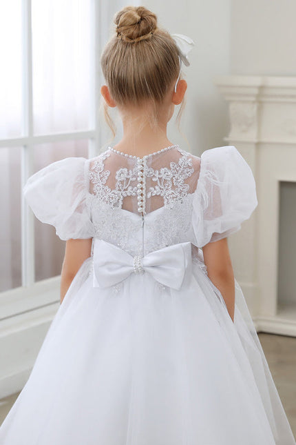 Robe Midi Tulle Blanche Enfant - gallery 3