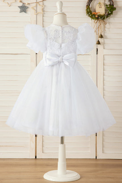 Robe Midi Tulle Blanche Enfant - gallery 9