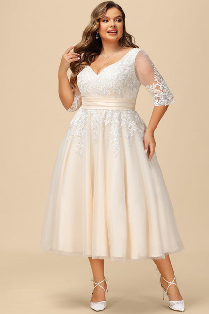 Robe Midi Élégance Crème - gallery 6